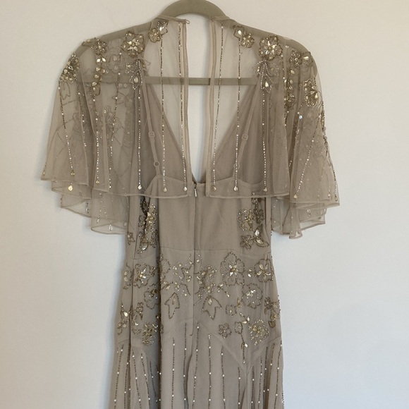 ASOS Design Drape Back Maxi Dress with Delicate Floral Embellishment - Picture 10 of 11